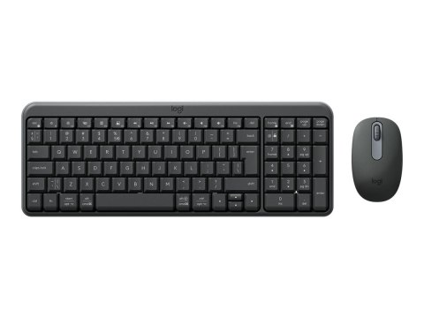 Logitech MK250 - Zestaw klawiatura i mysz - bezprzewodowa - Bluetooth LE - QWERTY - Międzynarodowy USA - grafitowy