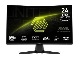 MSI MAG 242C - Monitor LED - gaming - 24" (23.6" widoczny) - 1920 x 1080 Full HD (1080p) @ 180 Hz - VA - 300 cd/m² - 3000:1 - 1 