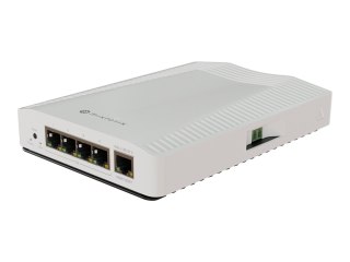 MikroTik CRS304-4XG-IN - Przełącznik - 4 x 1/2.5/5/10GBase-T + 1 x 10/100/1000 (PoE) - stacjonarny - PoE
