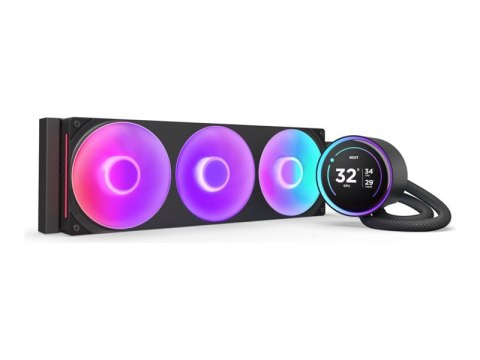 NZXT Kraken Elite 360 RGB - Układ chłodzenia cieczą procesora - z wyświetlaczem LCD - Rozmiar Radiatora: 360 mm - (na: LGA1851, 