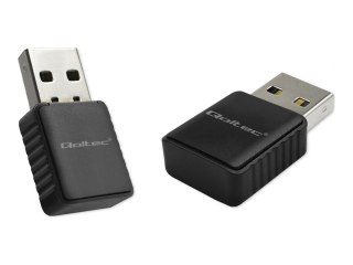Qoltec - Adapter sieciowy - USB 3.0 - 802.11a, 802.11b/g/n - czarny