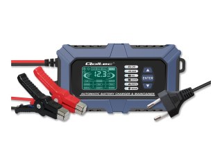 Qoltec - Ładowarka akumulatorów - LCD, funkcja naprawy 12V, z testerem akumulatorów - AC 220-240 V
