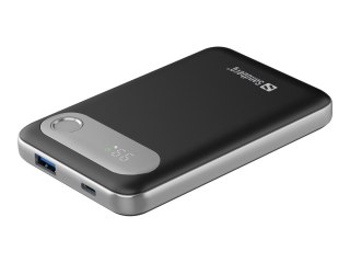Sandberg Travel - Powerbank - 10000 mAh - 38.5 Wh - 20 wat - 4.5 A - PD - 2 złącza wychodzące (USB, USB-C)