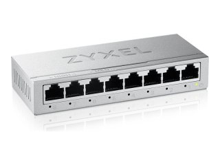 Zyxel GS-100 series GS-108B - Version 5 - przełącznik - niezarządzalny - 8 x 10/100/1000 - stacjonarny, montowany na ścianie