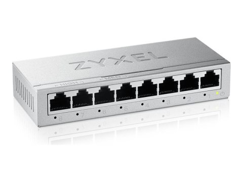 Zyxel GS-100 series GS-108B - Version 5 - przełącznik - niezarządzalny - 8 x 10/100/1000 - stacjonarny, montowany na ścianie