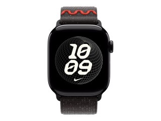 Apple Nike - Pasek do inteligentny zegarek - 42mm - 130-190 mm - głęboka czerń - dla Watch Hermès Series 7, Hermès Series 9, SE 