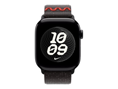 Apple Nike - Pasek do inteligentny zegarek - 42mm - 130-190 mm - głęboka czerń - dla Watch Hermès Series 7, Hermès Series 9, SE 