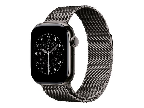 Apple - Pasek do inteligentny zegarek - 42mm - 130-180 mm - ciemno-popielaty - dla Watch Hermès Series 7, Hermès Series 9, SE 3,