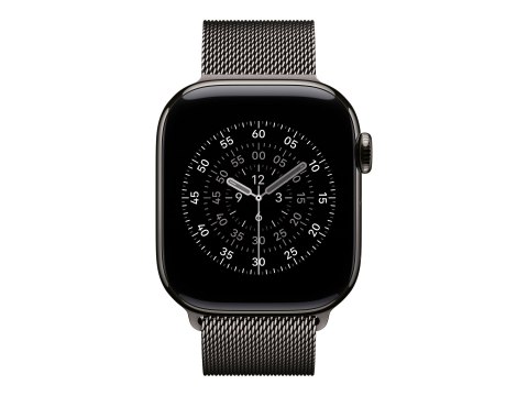 Apple - Pasek do inteligentny zegarek - 42mm - 130-180 mm - ciemno-popielaty - dla Watch Hermès Series 7, Hermès Series 9, SE 3,