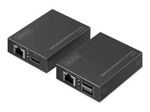 DIGITUS - Extender Set - przedłużacz — KVM / dźwięk - HDMI, 1GbE, USB - ponad CAT 6 - USB - do 70 m