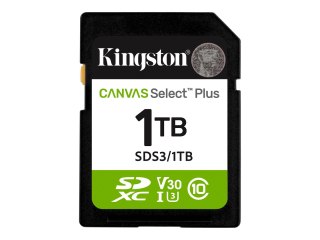 Kingston Canvas Select Plus - Karta pamięci flash - 1 TB - Video Class V30 / UHS-I U3 / Class10 - SDXC UHS-I