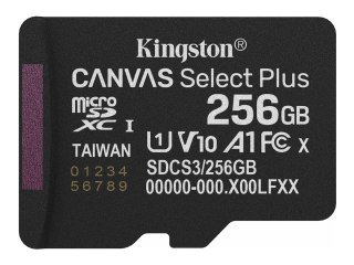 Kingston Canvas Select Plus - Karta pamięci flash - 256 GB - A1 / Video Class V10 / UHS-I U1 / Class10 - microSDXC UHS-I