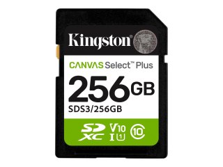 Kingston Canvas Select Plus - Karta pamięci flash - 256 GB - Video Class V10 / UHS-I U1 / Class10 - SDXC UHS-I
