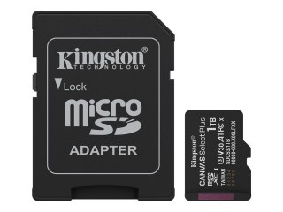 Kingston Canvas Select Plus - Karta pamięci flash (przejściówka SD w zestawie) - 1 TB - A1 / Video Class V30 / UHS-I U3 / Class1
