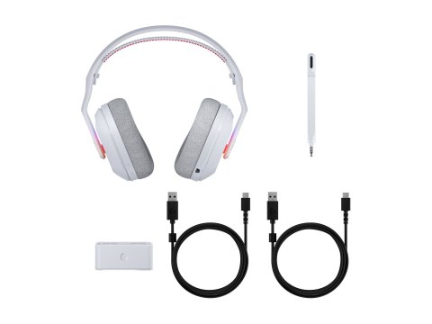 Logitech G Astro A20 X - Słuchawka - pełna wielkość - Bluetooth / LIGHTSPEED - bezprzewodowa, przewodowa - USB-A, USB-C - biały