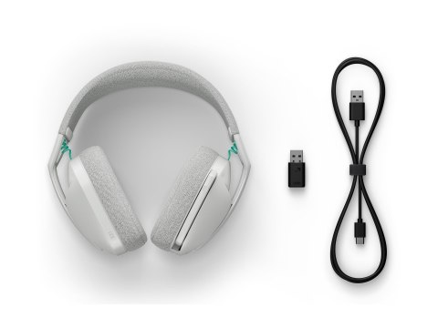 Logitech G G321 - Słuchawka - pełna wielkość - Bluetooth / LIGHTSPEED - bezprzewodowa - adapter USB-A za pośr. Bluetooth - biały