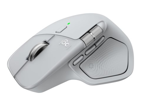 Logitech MX Master 4 - Mysz - 8 przyciski - bezprzewodowa - Bluetooth, 2.4 GHz - odbiornik bezprzewodowy USB - blada szarość