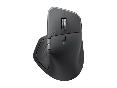 Logitech MX Master 4 - Mysz - 8 przyciski - bezprzewodowa - Bluetooth, 2.4 GHz - odbiornik bezprzewodowy USB - grafitowy