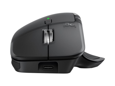 Logitech MX Master 4 - Mysz - 8 przyciski - bezprzewodowa - Bluetooth, 2.4 GHz - odbiornik bezprzewodowy USB - grafitowy