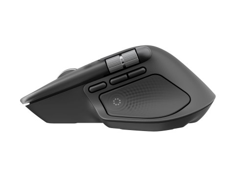 Logitech MX Master 4 - Mysz - 8 przyciski - bezprzewodowa - Bluetooth, 2.4 GHz - odbiornik bezprzewodowy USB - grafitowy
