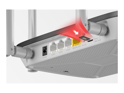 Mercusys MB135-4G V1 - Router bezprzewodowy - WWAN przełącznik 4-portowy - Wi-Fi 6, Wi-Fi 5 - Dwuzakresowy - 4G, 3G