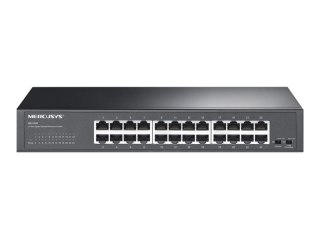 Mercusys MS124GS V1 - Przełącznik - 24 x 10/100/1000 - stacjonarny, montowany w szafie rack