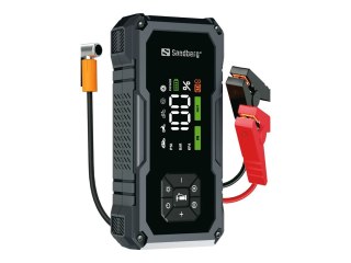 Sandberg Active TirePump 10000 - Power bank / rozrusznik urządzenia - litowo-jonowa - 10000 mAh - 37 Wh - 800 A - 2 złącza wycho