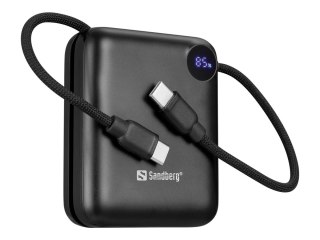 Sandberg Connect - Powerbank - 10000 mAh - 38.5 Wh - 20 wat - 3 A - PD 2.0, Power Delivery 3.1, QC 2.0, QC 3.0 - 3 złącza wychod