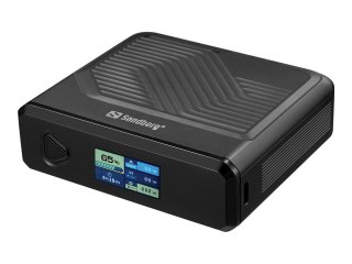 Sandberg Travel - Bezprzewodowy powerbank - 5 / 9 / 12 / 15 / 20 V - 100 wat - litowo-polimerowa - 20000 mAh - 77 Wh - złącza wy