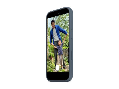 Apple - Pokrywa ochronna dla telefonu komórkowego - zgodność MagSafe - silikon - niebieski kotwica - dla iPhone 17