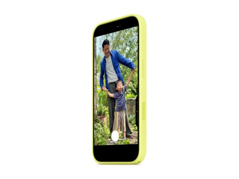 Apple - Pokrywa ochronna dla telefonu komórkowego - zgodność MagSafe - silikon - żółty odblaskowy - dla iPhone 17
