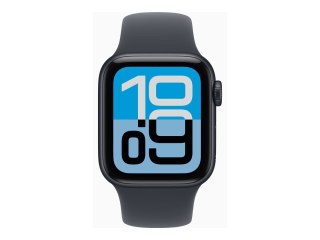 Apple Watch SE 3 (GPS) - 40 mm - północne aluminium - inteligentny zegarek z pasek sportowy - guma fluorokarbonowa - północ - ro