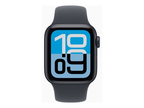 Apple Watch SE 3 (GPS) - 40 mm - północne aluminium - inteligentny zegarek z pasek sportowy - guma fluorokarbonowa - północ - ro