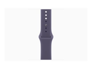 Apple Watch Series 11 (GPS) - 46 mm - srebrny aluminium - inteligentny zegarek z pasek sportowy - guma fluorokarbonowa - purpuro