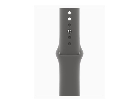 Apple Watch Series 11 (GPS + Cellular) - 42 mm - naturalny tytan - inteligentny zegarek z pasek sportowy - guma fluorokarbonowa 