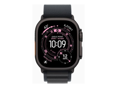 Apple Watch Ultra 3 - 49 mm - czarny tytan - Tak inteligentny zegarek z Alpine Loop - tekstylia - czarny - rozmiar opaski: M - 6