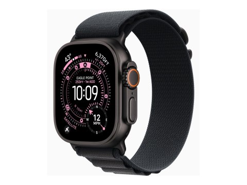 Apple Watch Ultra 3 - 49 mm - czarny tytan - Tak inteligentny zegarek z Alpine Loop - tekstylia - czarny - rozmiar opaski: M - 6