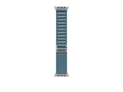 Apple Watch Ultra 3 - 49 mm - naturalny tytan - Tak inteligentny zegarek z Alpine Loop - tekstylia - jasny błękit - rozmiar opas