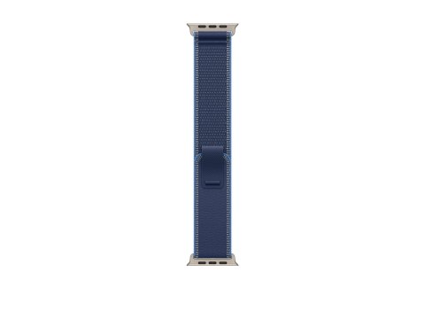 Apple Watch Ultra 3 - 49 mm - naturalny tytan - Tak inteligentny zegarek z Trail Loop - splot nylonowy - niebieski/jasnoniebiesk