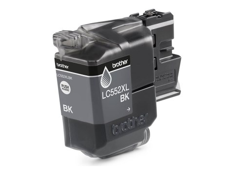 Brother LC552XLBK - Wysoka Wydajność - czarny - oryginał - pakiet poduszek - pojemnik na tusz