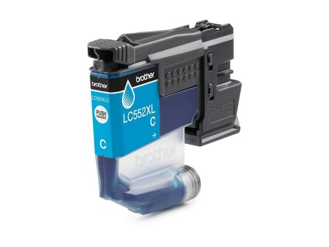 Brother LC552XLC - Wysoka Wydajność - cyjan - oryginał - pakiet poduszek - pojemnik na tusz