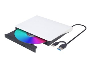 Gembird DVD-USB-031-BW - Napęd dyskowy - DVD±RW (±R DL) / DVD-RAM - 8x - USB 3.1 Gen 1 - zewnętrzny - biały, czarny