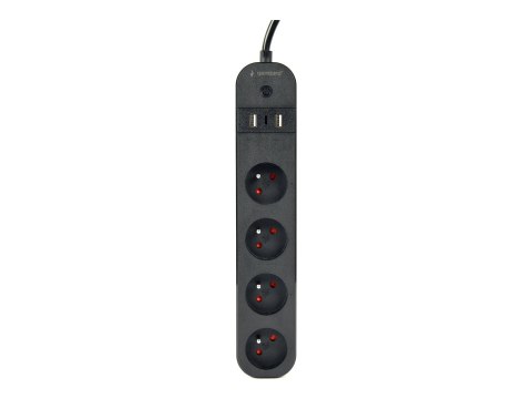 Gembird - Jednostka dystrybucji zasilania - pomiar mocy - AC 220 - 240 V - 3680 wat - Wi-Fi - wejście: Typ E - złącza wyjściowe: