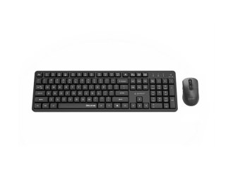 Gembird Pro Business KBS-WMS-01 - Zestaw klawiatura i mysz - bezprzewodowa - 2.4 GHz - QWERTY - US - czarny