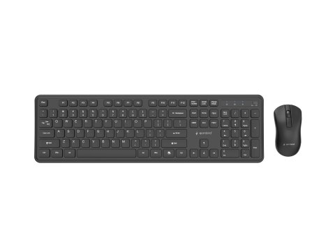Gembird Slim Pro Business - Zestaw klawiatura i mysz - full size - bezprzewodowa - 2.4 GHz - QWERTY - US - czarny