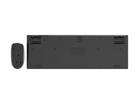 Gembird - Zestaw klawiatura i mysz - tryb podwójny, smukły - full size - bezprzewodowa - 2.4 GHz, Bluetooth 5.2 - QWERTY - US - 