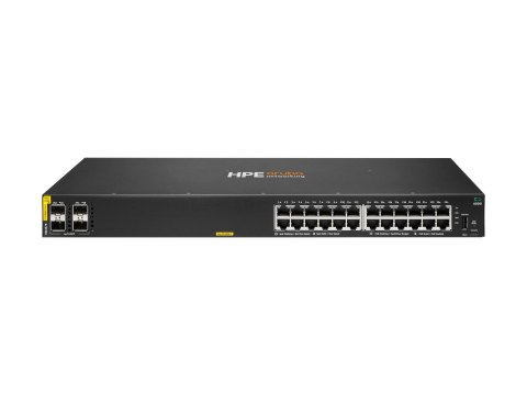 HPE Aruba Networking CX 6000 24p 10M/100M/1G Class4 PoE 4p SFP 1G 370W Switch - Przełącznik - Tak - 24 x 10/100/1000 (PoE+) + 4 