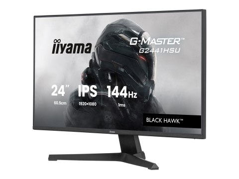 Iiyama G-MASTER Black Hawk G2441HSU-B1 - Monitor LED - gaming - 24" - 1920 x 1080 Full HD (1080p) @ 144 Hz - IPS - 350 cd/m² - 1