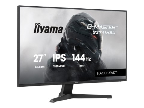 Iiyama G-MASTER Black Hawk G2741HSU-B1 - Monitor LED - gaming - 27" - 1920 x 1080 Full HD (1080p) @ 144 Hz - IPS - 350 cd/m² - 1