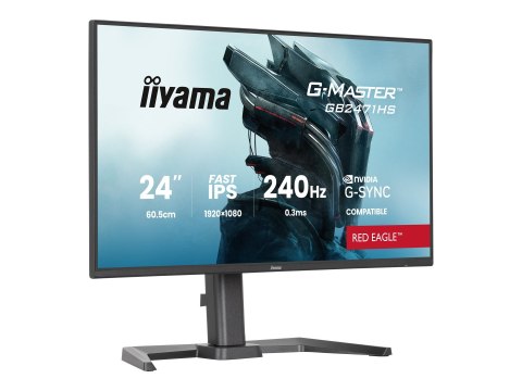Iiyama G-MASTER Red Eagle GB2471HS-B1 - Monitor LED - gaming - 24" - 1920 x 1080 Full HD (1080p) @ 240 Hz - Fast IPS - 350 cd/m²